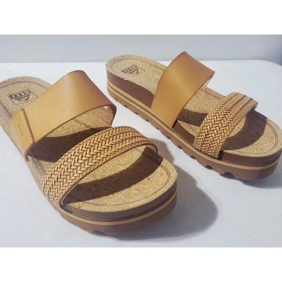 REEF Womens Cushion Vista Hi Natural Braid Size 10 NWOB - Picture 3 of 7